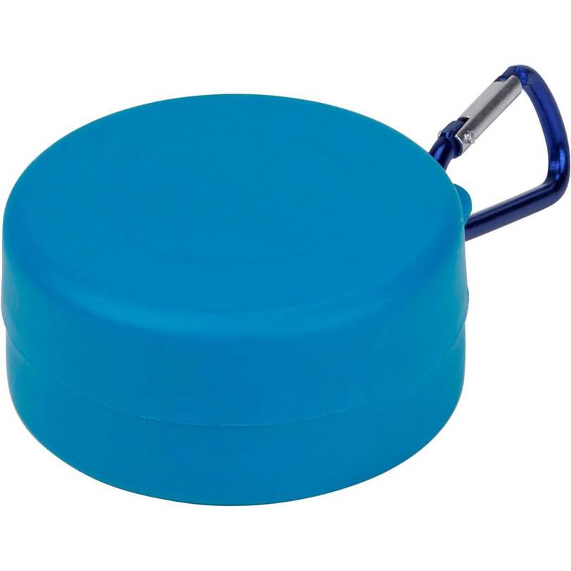 Skladací plastový pohár s karabínou, čierna /BANTON/ Skladací plastový pohár s karabínou, čierna /BANTON/