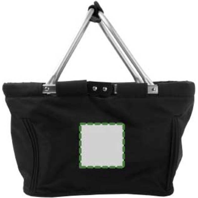 JANAH Skládací nákupní košík, kapsa na zip, černá JANAH Skládací nákupní košík, kapsa na zip, černá