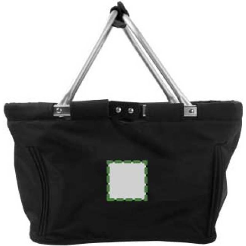JANAH Skládací nákupní košík, kapsa na zip, černá JANAH Skládací nákupní košík, kapsa na zip, černá