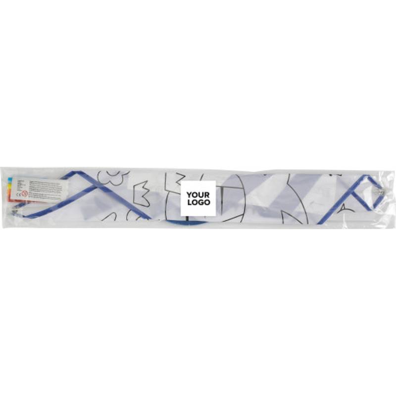 Polyesterový drak s obrázkem na vymalování, modrá Polyesterový drak s obrázkem na vymalování, modrá