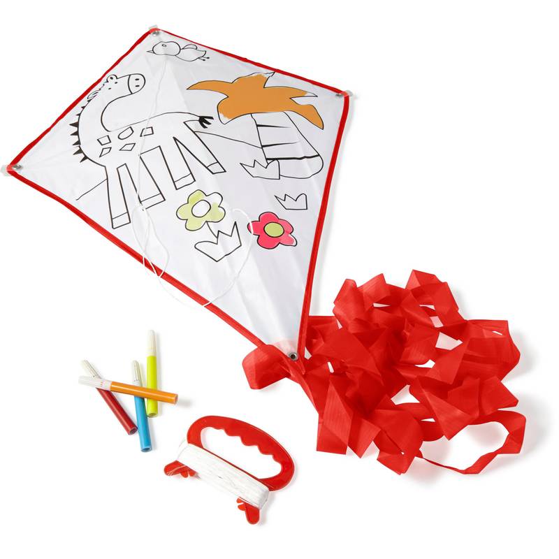 Polyesterový drak s obrázkem na vymalování, modrá Polyesterový drak s obrázkem na vymalování, modrá