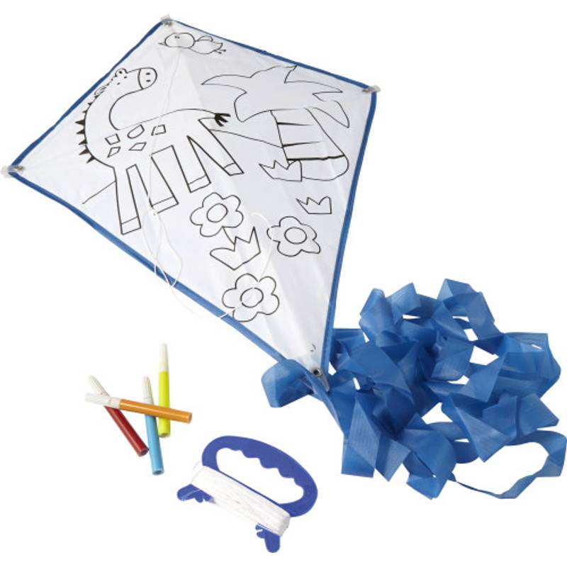 Polyesterový drak s obrázkem na vymalování, modrá Polyesterový drak s obrázkem na vymalování, modrá