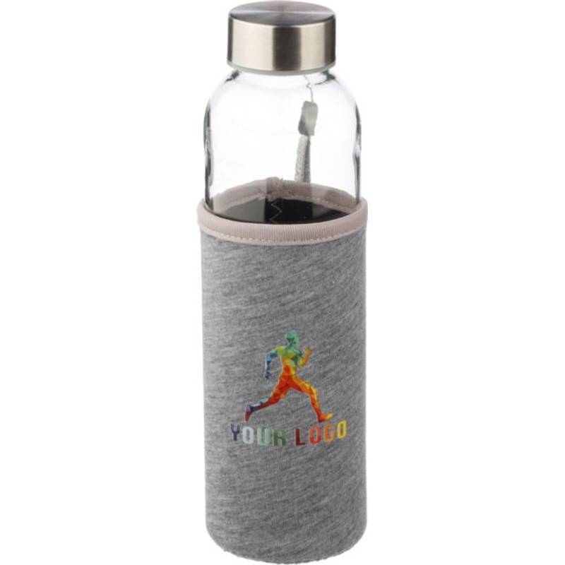 Skleněná láhev 500 ml s neoprenovým pouzdrem, oranžová Skleněná láhev 500 ml s neoprenovým pouzdrem, oranžová