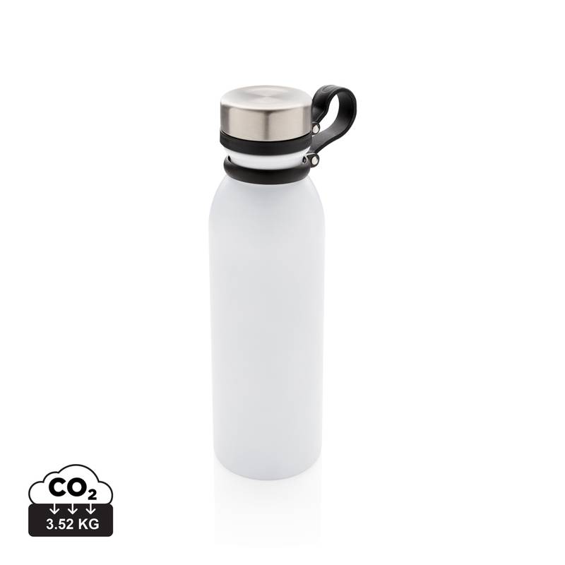 Nepriepustná termo fľaša s medenou izoláciou a pútkom, biela Nepriepustná termo fľaša s medenou izoláciou a pútkom, biela