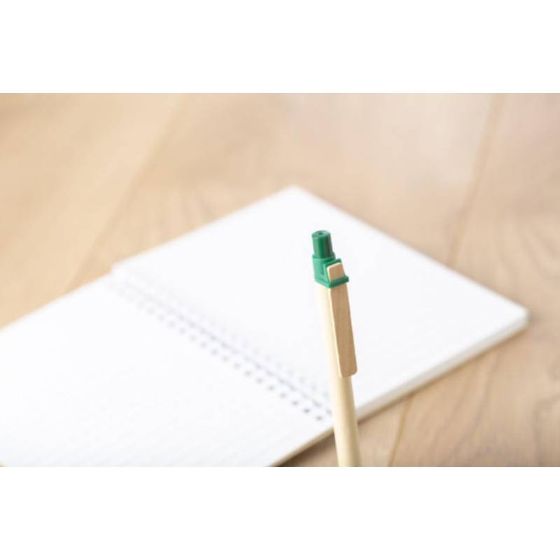 Kartonové kuličkové pero modrá náplň, černá Kartonové kuličkové pero modrá náplň, černá