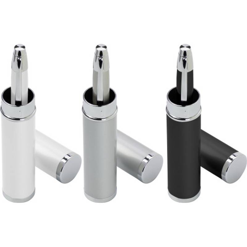 Kovové kuličkové pero v pouzdře, černá Kovové kuličkové pero v pouzdře, černá