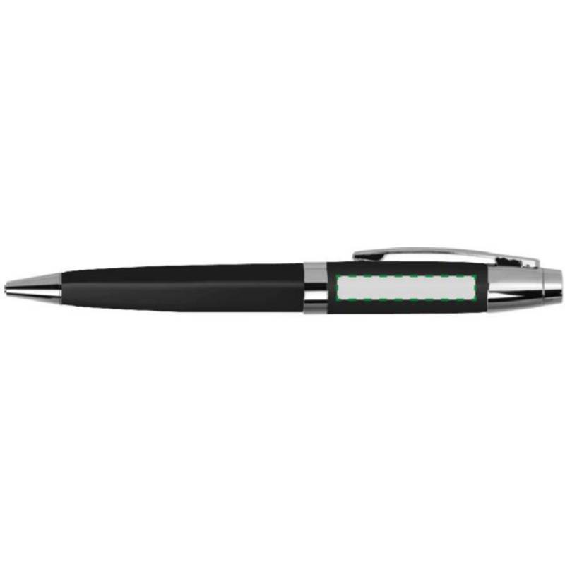 Kovové kuličkové pero v pouzdře, černá Kovové kuličkové pero v pouzdře, černá