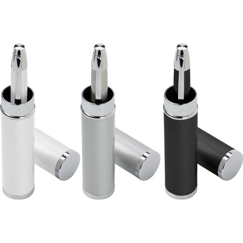 Kovové kuličkové pero v pouzdře, černá Kovové kuličkové pero v pouzdře, černá