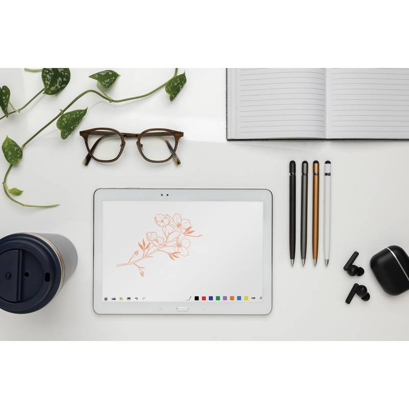 ZOBI kovové guľôčkové pero so stylusom, modrá náplň, zlatá ZOBI kovové guľôčkové pero so stylusom, modrá náplň, zlatá