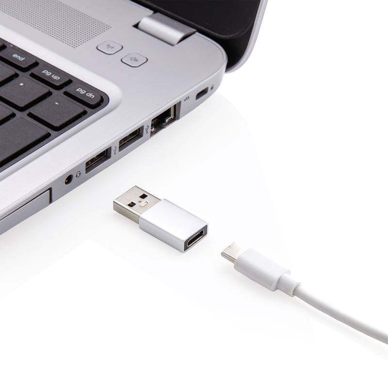 Adaptér USB A na USB C, strieborná