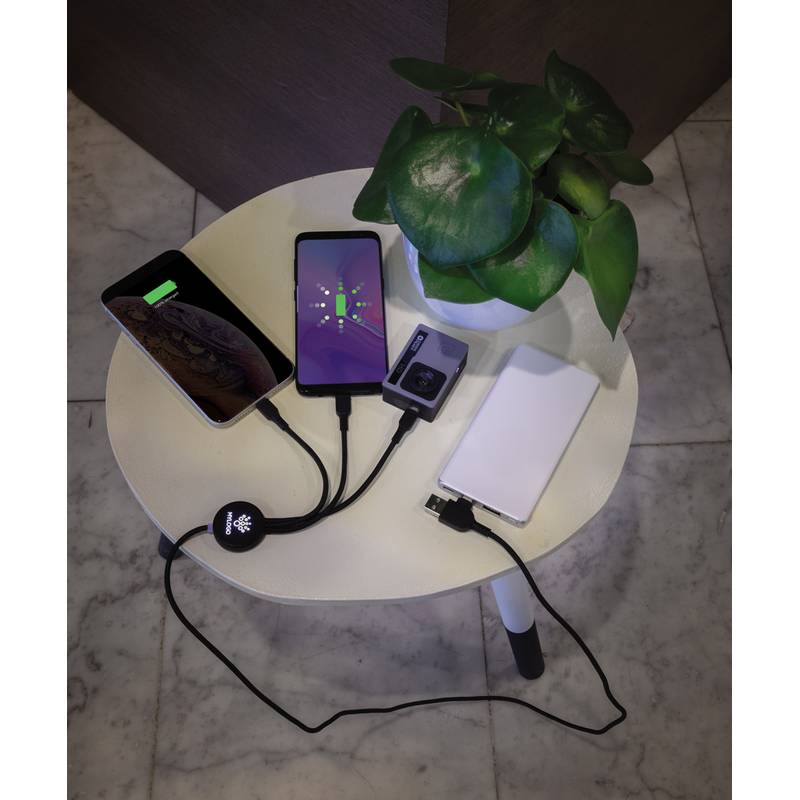 Light up kábel 6 v 1, čierna Light up kábel 6 v 1, čierna