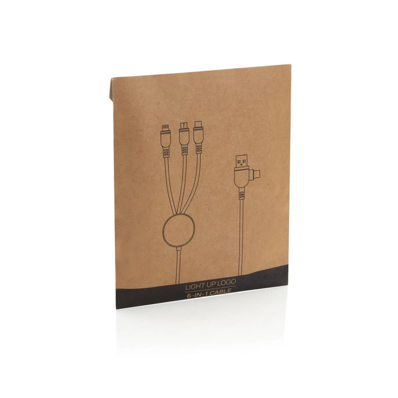 Light up kábel 6 v 1, čierna Light up kábel 6 v 1, čierna