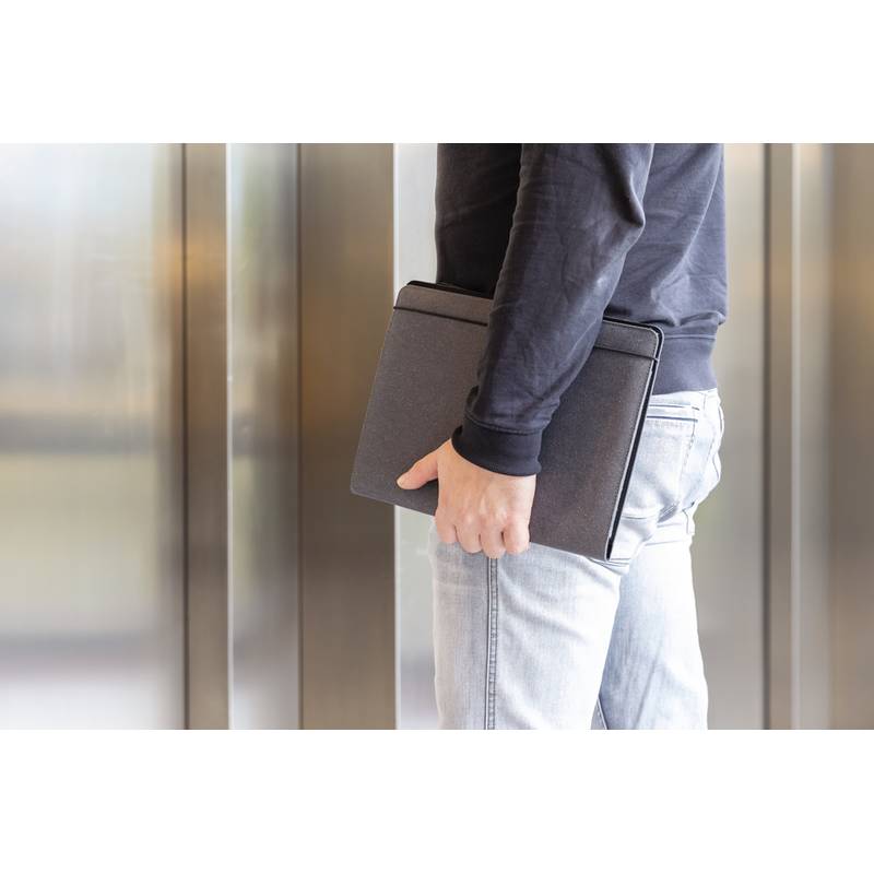 Portfólio A4 z recyklovanej kože, sivá Portfólio A4 z recyklovanej kože, sivá