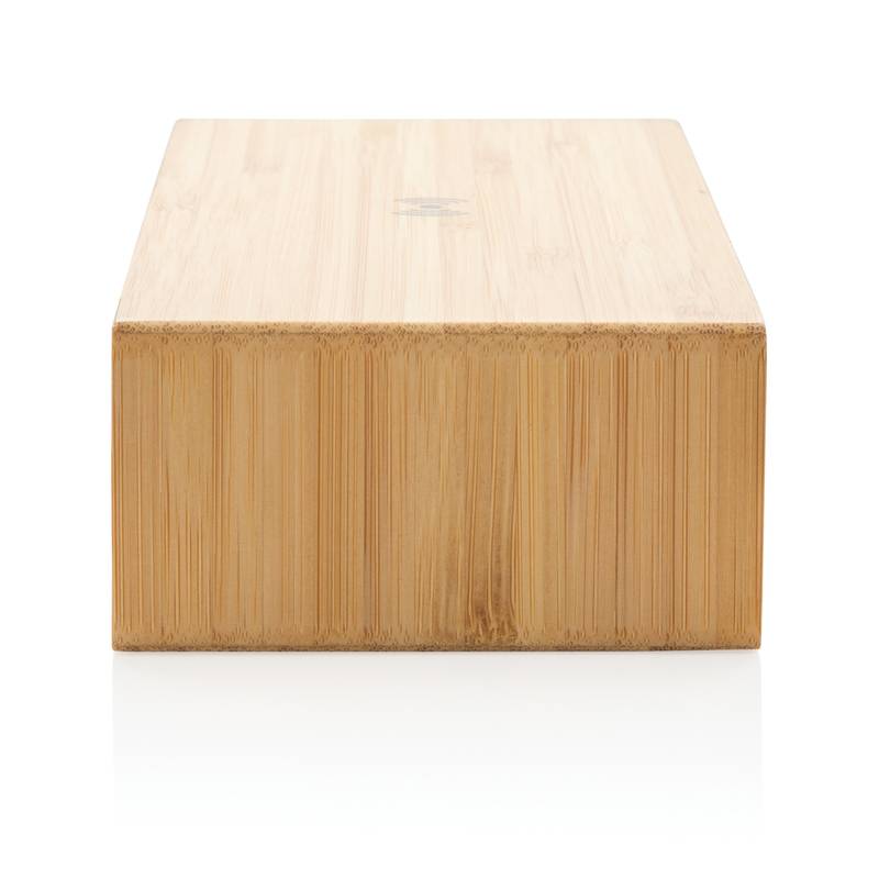 Bambusové digitálne hodiny s bezdrôtovou nabíjačkou 5W, hnedá Bambusové digitálne hodiny s bezdrôtovou nabíjačkou 5W, hnedá