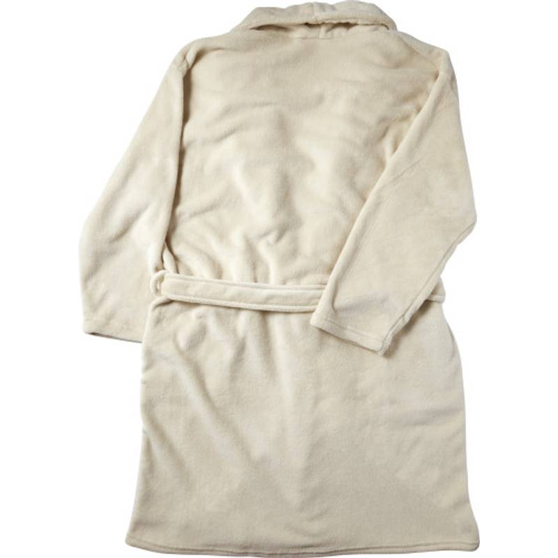 Fleecový župan s dvoma všitými prednými vreckami (210 gr/m²), béžová Fleecový župan s dvoma všitými prednými vreckami (210 gr/m²), béžová