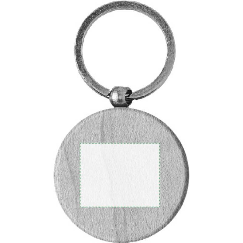 Dřevěný přívěšek na klíč s kovovým kroužkem, hnědá Dřevěný přívěšek na klíč s kovovým kroužkem, hnědá