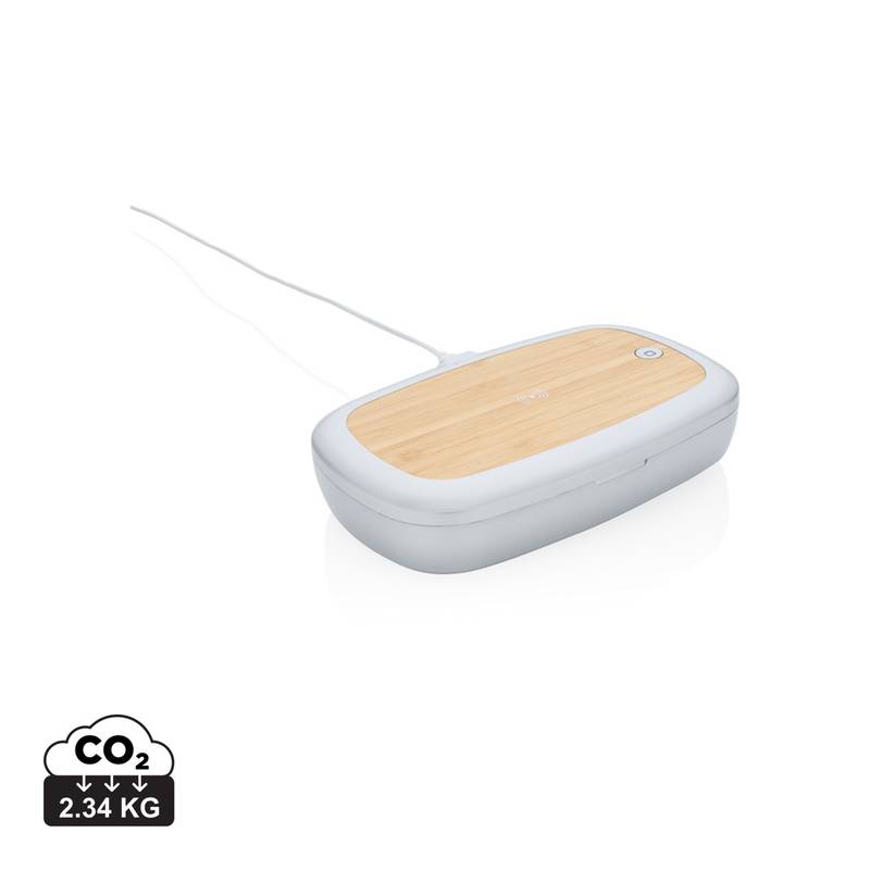 UV-C sterilizačný box s bezdrôtovým nabíjaním, sivá UV-C sterilizačný box s bezdrôtovým nabíjaním, sivá