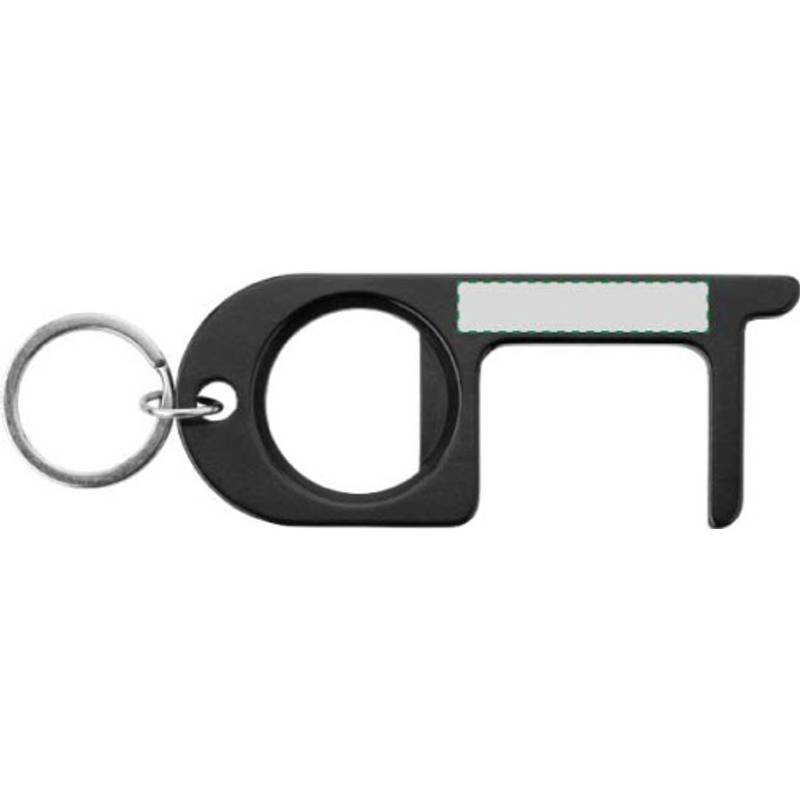 Hliníkový otvírač dveří s otvírákem na láhve, stříbrná Hliníkový otvírač dveří s otvírákem na láhve, stříbrná