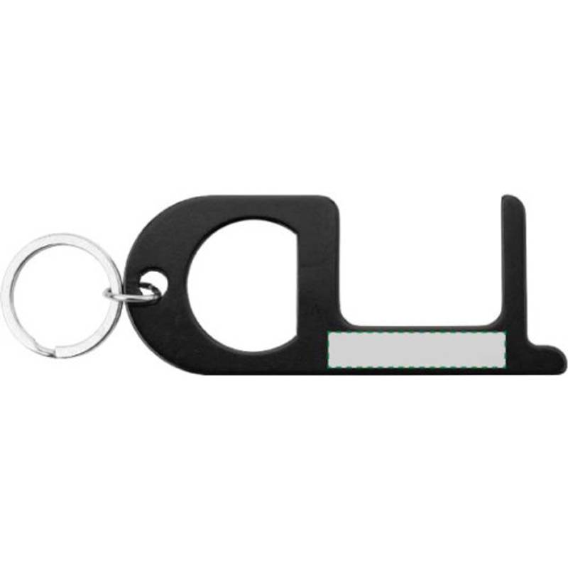 Hliníkový otvírač dveří s otvírákem na láhve, stříbrná Hliníkový otvírač dveří s otvírákem na láhve, stříbrná