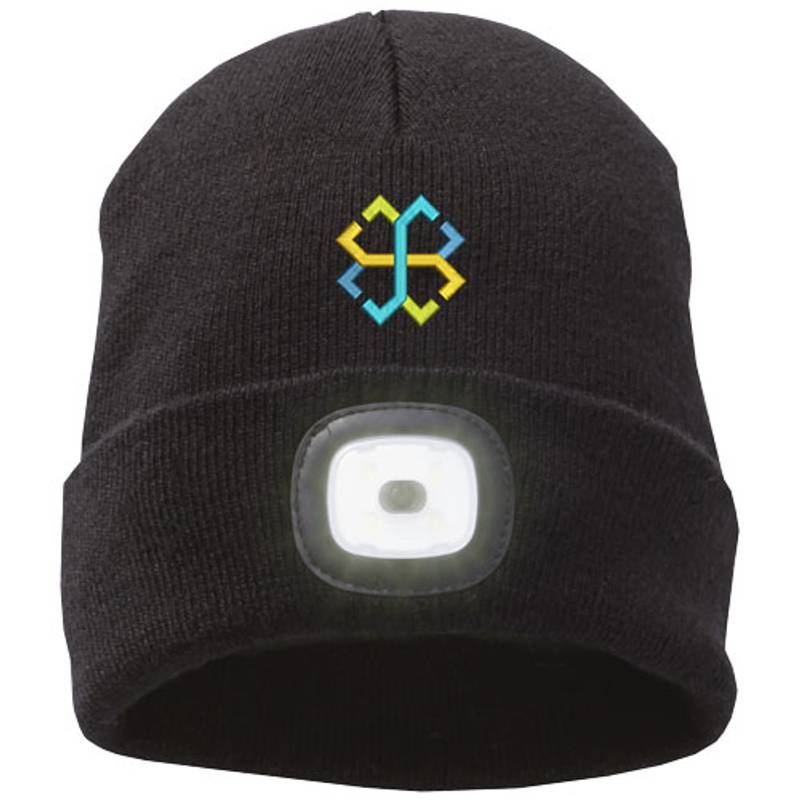 Pletená čiapka Mighty s LED čelovkou, čierna Pletená čiapka Mighty s LED čelovkou, čierna