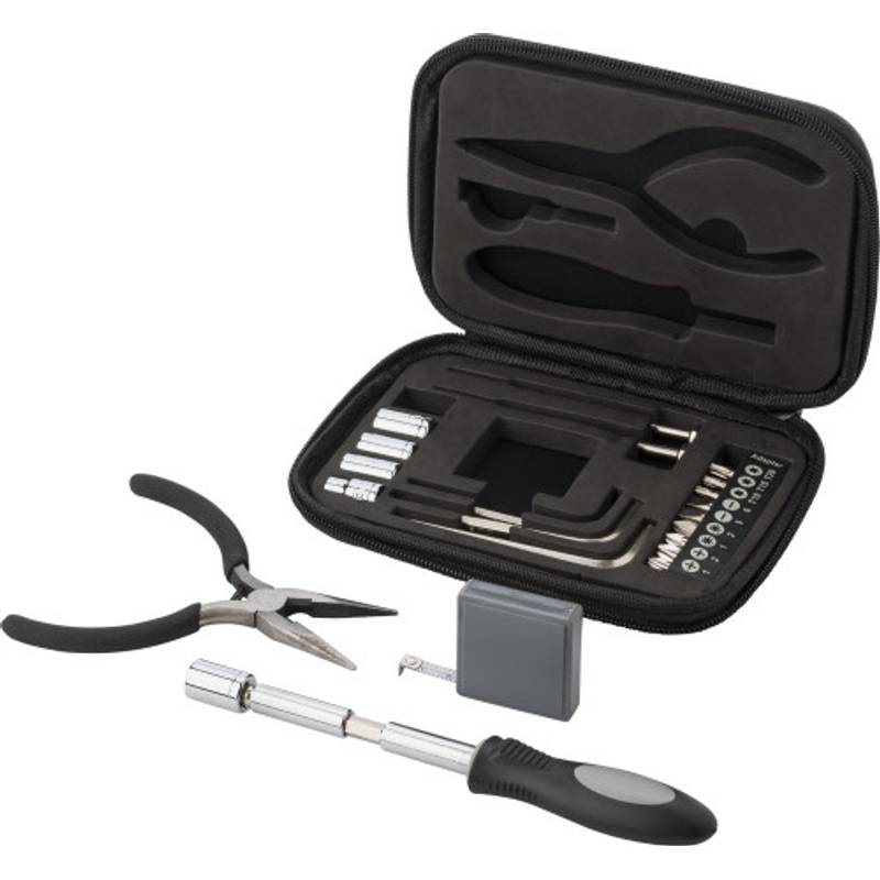 Sada náradia, kožené puzdro, čierna Sada náradia, kožené puzdro, čierna