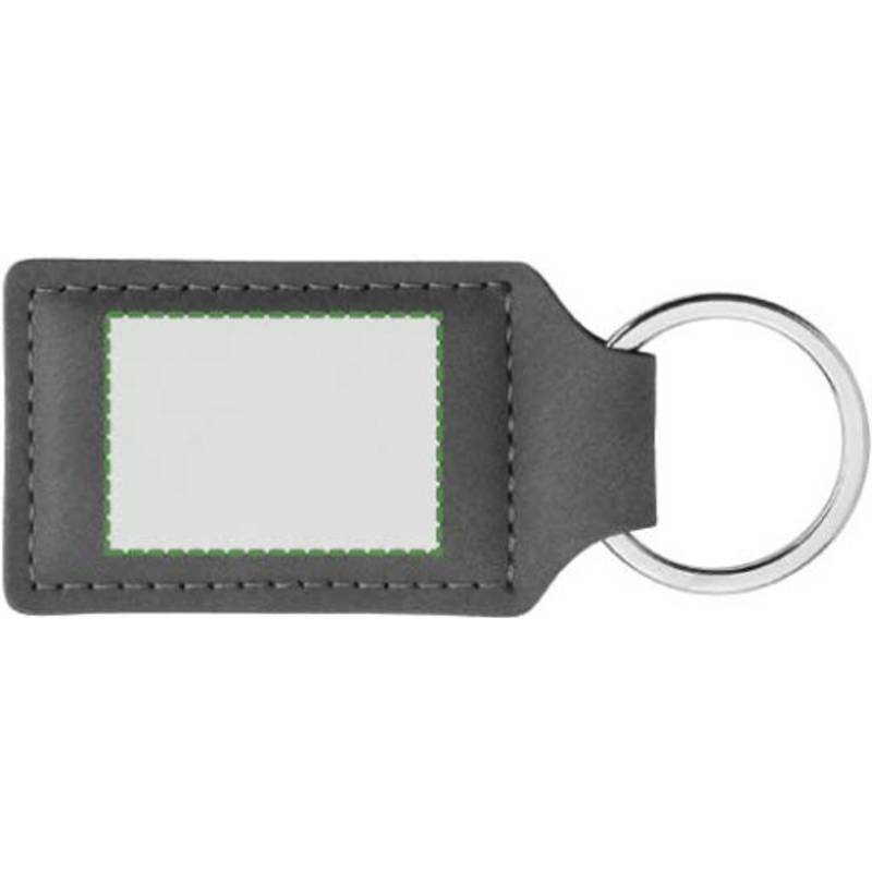 PU klíčenka s kovovým kroužkem, hnědá PU klíčenka s kovovým kroužkem, hnědá