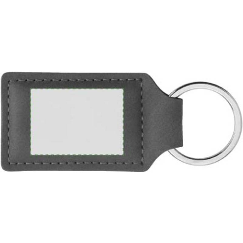 PU klíčenka s kovovým kroužkem, hnědá PU klíčenka s kovovým kroužkem, hnědá