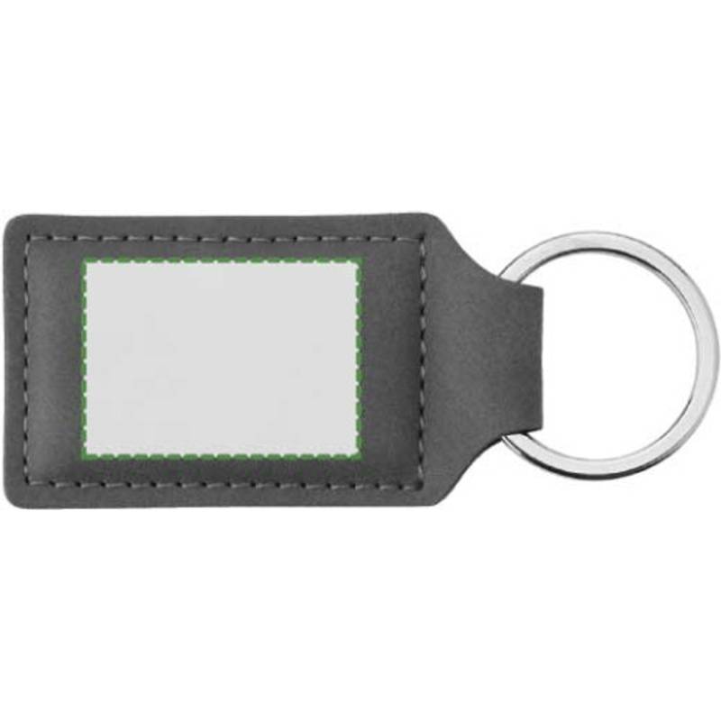 PU klíčenka s kovovým kroužkem, hnědá PU klíčenka s kovovým kroužkem, hnědá