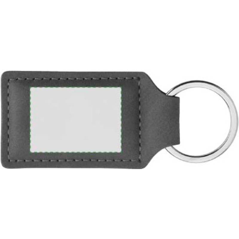 PU klíčenka s kovovým kroužkem, hnědá PU klíčenka s kovovým kroužkem, hnědá