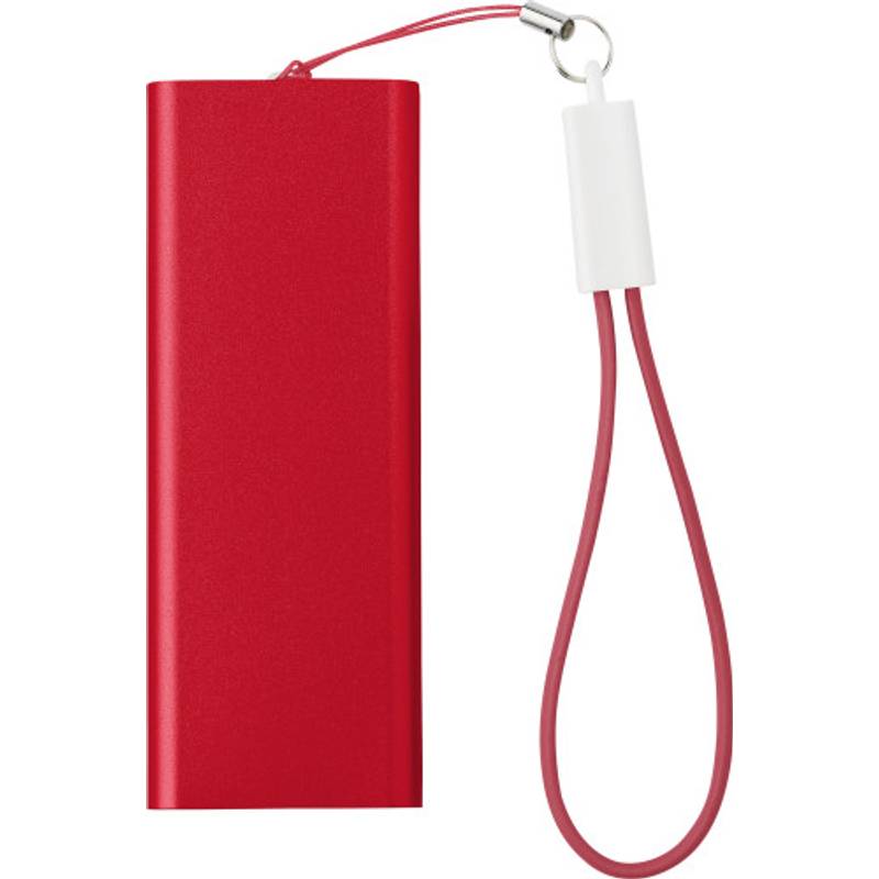 KERA hliníková powerbanka 2000 mAh, červená KERA hliníková powerbanka 2000 mAh, červená