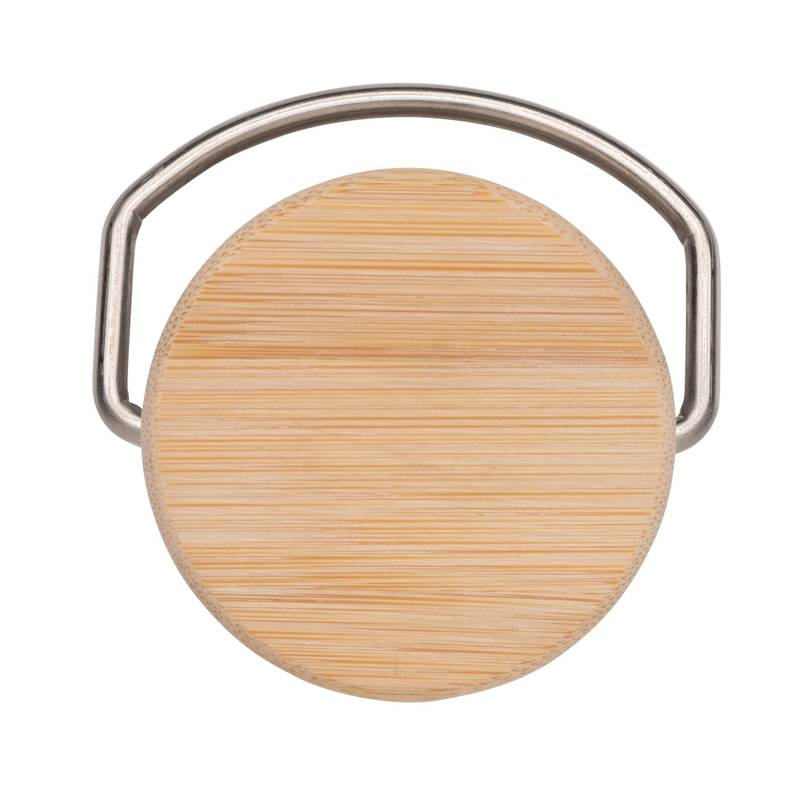 Moderná nerezová fľaša s bambusovým uzáverom Moderná nerezová fľaša s bambusovým uzáverom