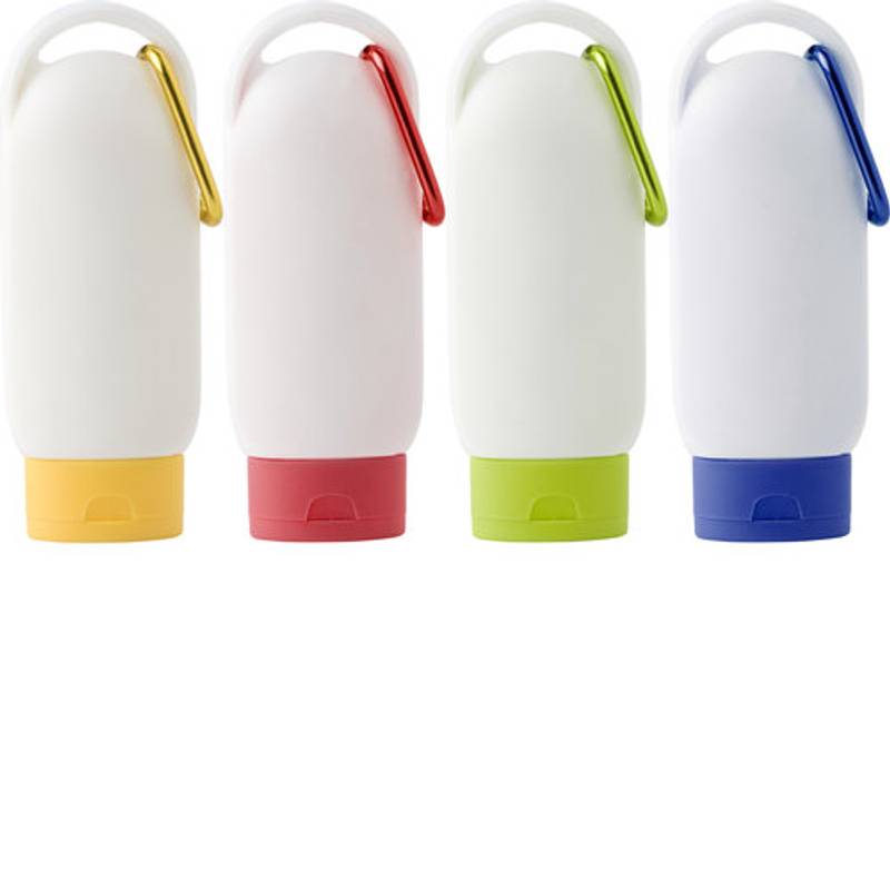 Krém na opaľovanie, 60ml, SPF30 s karabínou, modrá Krém na opaľovanie, 60ml, SPF30 s karabínou, modrá