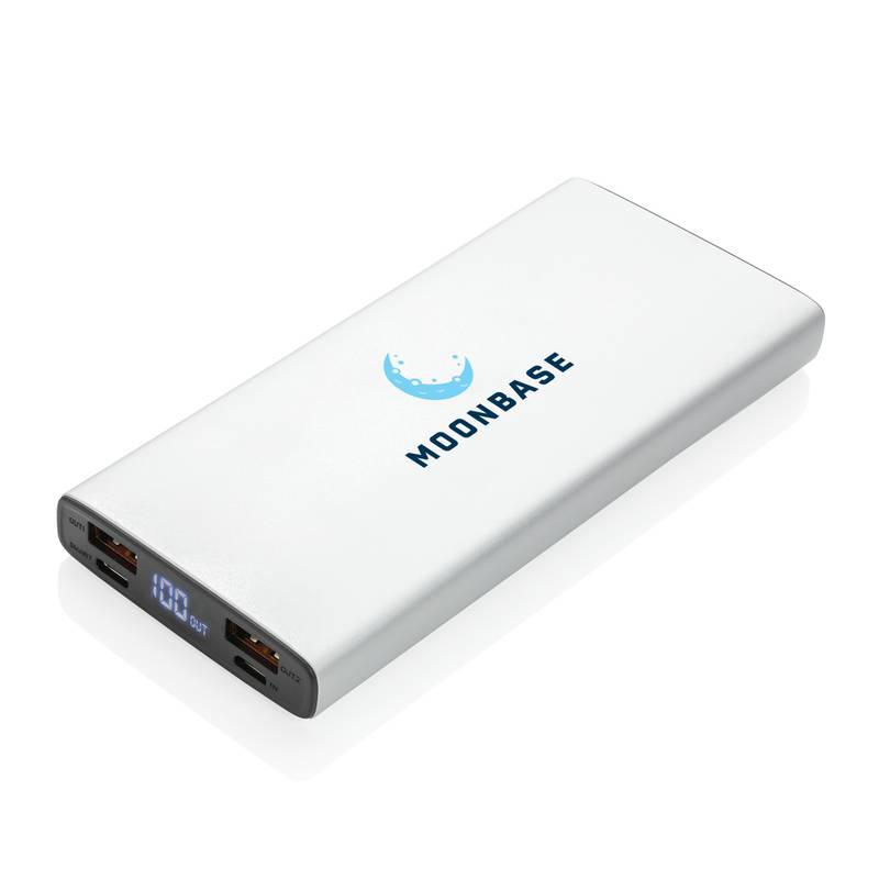 Hliníková 18W PD powerbanka 10 000 mAh, čierna Hliníková 18W PD powerbanka 10 000 mAh, čierna