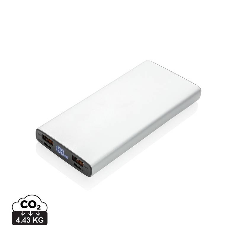 Hliníková 18W PD powerbanka 10 000 mAh, čierna Hliníková 18W PD powerbanka 10 000 mAh, čierna