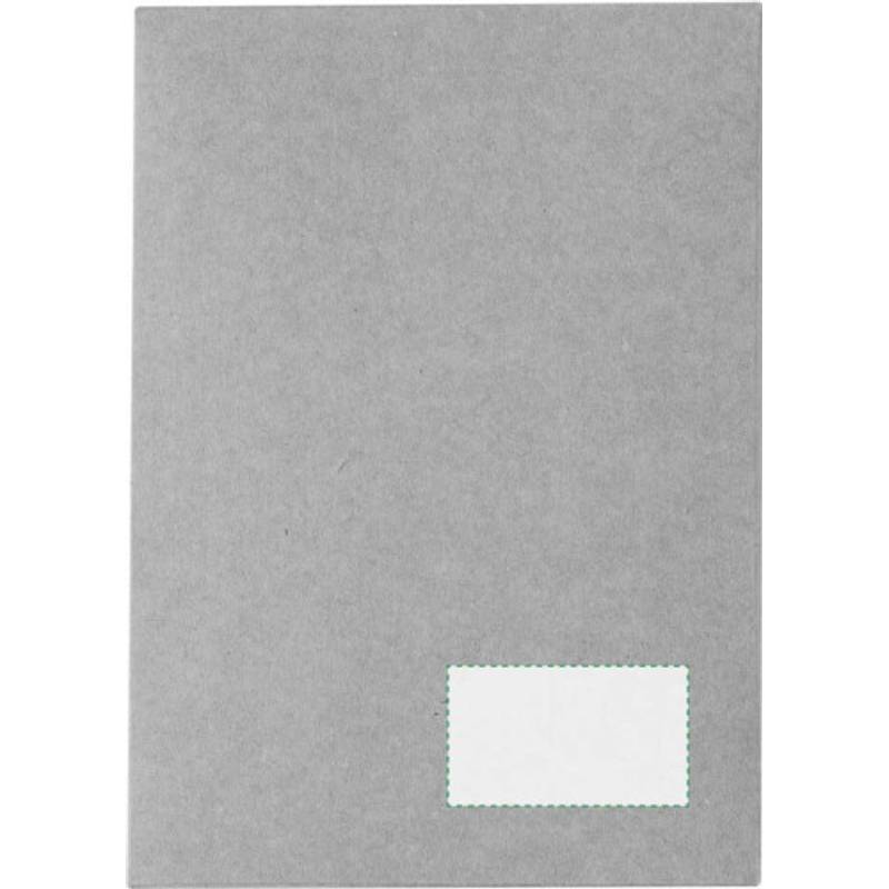 Zápisník z korku a lnu a kuličkové pero z pšeničné slámy, bílá / hnědá Zápisník z korku a lnu a kuličkové pero z pšeničné slámy, bílá / hnědá