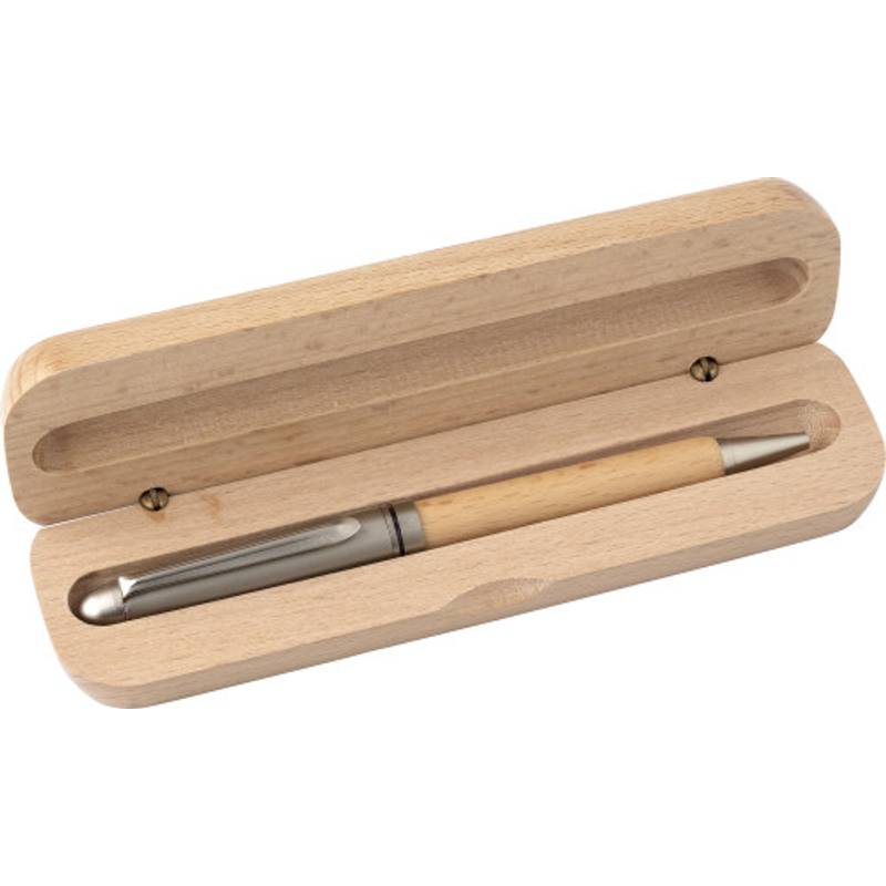 Guľôčkové pero z bukového dreva, hnědá Guľôčkové pero z bukového dreva, hnědá