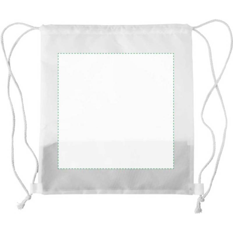 Batoh z RPET a korku so sťahovacou šnúrkou, biela / hnedá Batoh z RPET a korku so sťahovacou šnúrkou, biela / hnedá