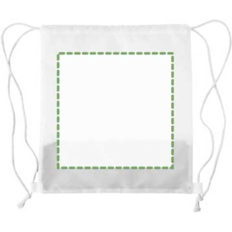 Batoh z RPET a korku so sťahovacou šnúrkou, biela / hnedá Batoh z RPET a korku so sťahovacou šnúrkou, biela / hnedá