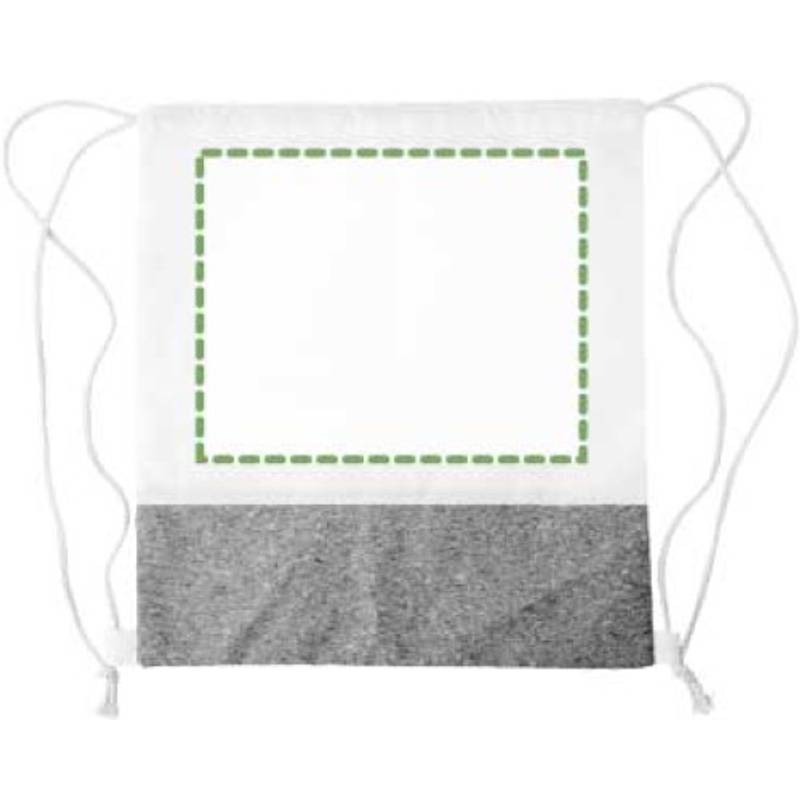 Batoh z RPET a korku so sťahovacou šnúrkou, biela / hnedá Batoh z RPET a korku so sťahovacou šnúrkou, biela / hnedá