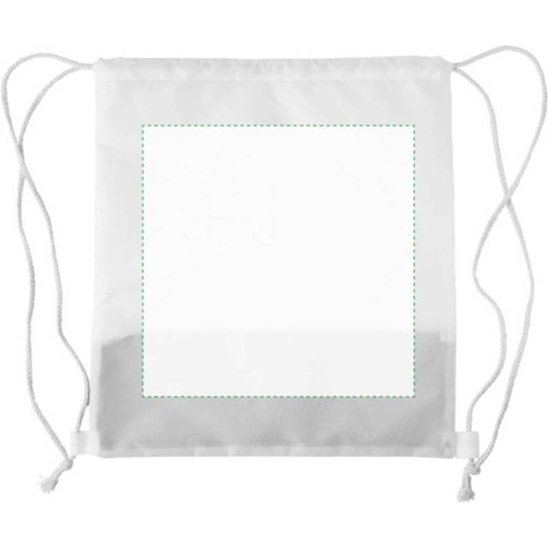 Batoh z RPET a korku so sťahovacou šnúrkou, biela / hnedá Batoh z RPET a korku so sťahovacou šnúrkou, biela / hnedá