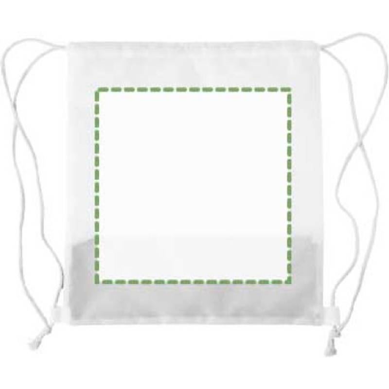 Batoh z RPET a korku so sťahovacou šnúrkou, biela / hnedá Batoh z RPET a korku so sťahovacou šnúrkou, biela / hnedá