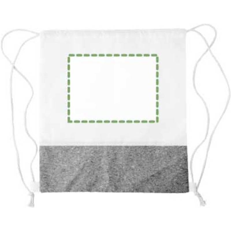 Batoh z RPET a korku so sťahovacou šnúrkou, biela / hnedá Batoh z RPET a korku so sťahovacou šnúrkou, biela / hnedá