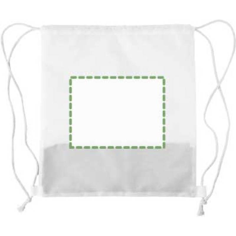 Batoh z RPET a korku so sťahovacou šnúrkou, biela / hnedá Batoh z RPET a korku so sťahovacou šnúrkou, biela / hnedá