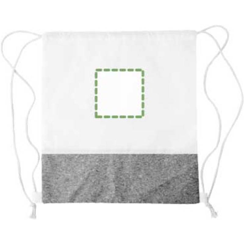 Batoh z RPET a korku so sťahovacou šnúrkou, biela / hnedá Batoh z RPET a korku so sťahovacou šnúrkou, biela / hnedá