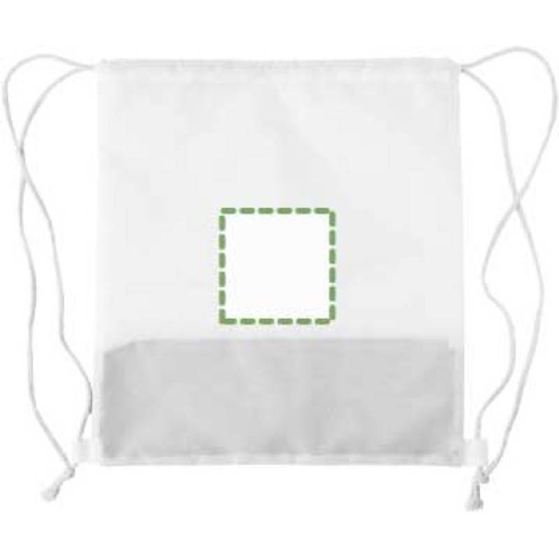 Batoh z RPET a korku so sťahovacou šnúrkou, biela / hnedá Batoh z RPET a korku so sťahovacou šnúrkou, biela / hnedá