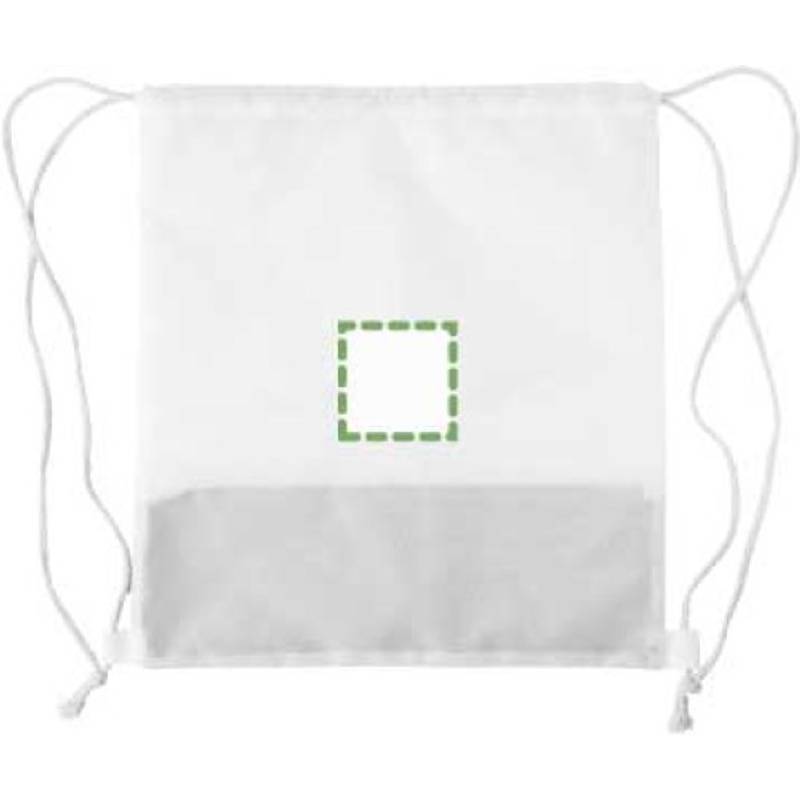 Batoh z RPET a korku so sťahovacou šnúrkou, biela / hnedá Batoh z RPET a korku so sťahovacou šnúrkou, biela / hnedá