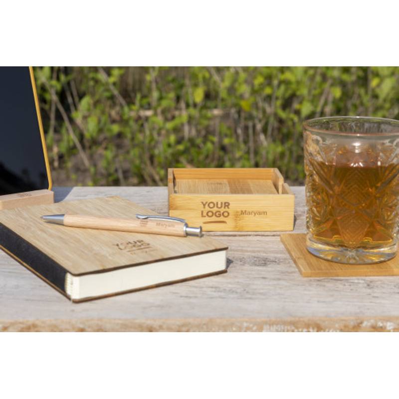 Sada bambusových podložiek, hnedá Sada bambusových podložiek, hnedá