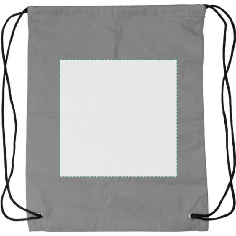 Batoh so sťahovacou šnúrkou a z reflexného (190D) materiálu, sivá. Batoh so sťahovacou šnúrkou a z reflexného (190D) materiálu, sivá.
