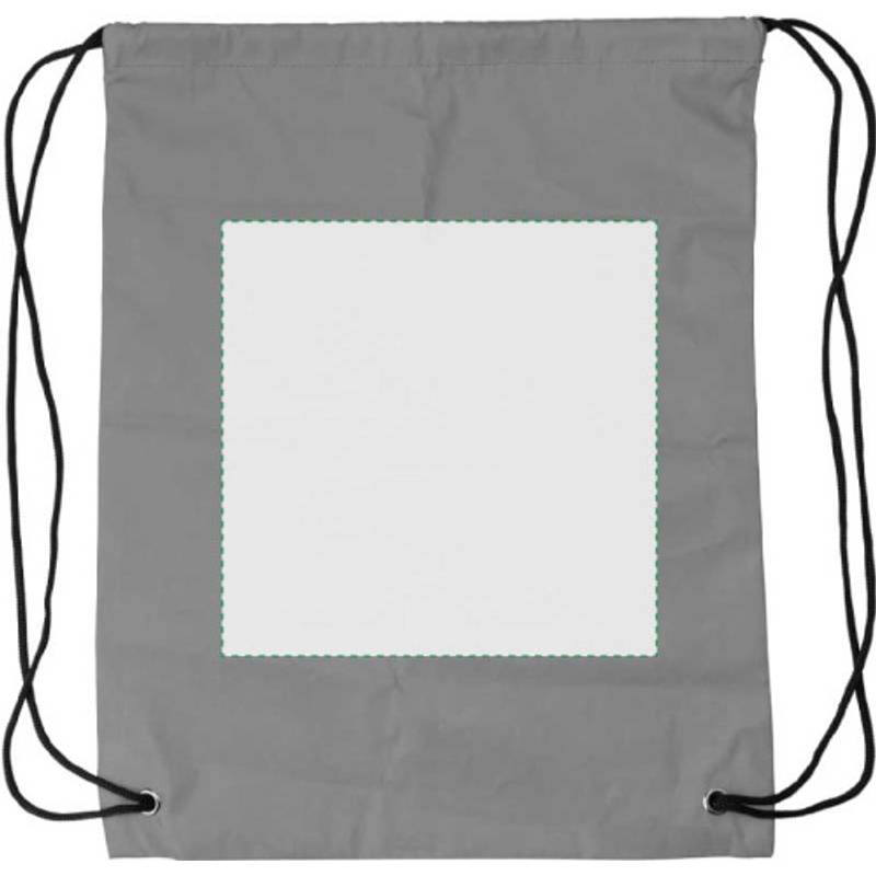 Batoh so sťahovacou šnúrkou a z reflexného (190D) materiálu, sivá. Batoh so sťahovacou šnúrkou a z reflexného (190D) materiálu, sivá.