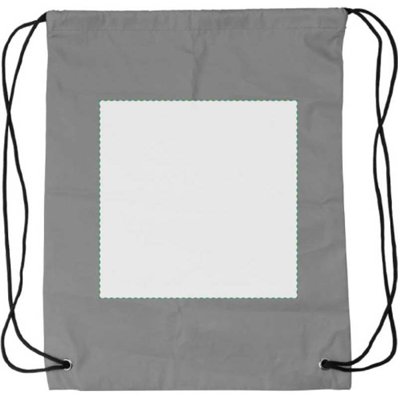 Batoh so sťahovacou šnúrkou a z reflexného (190D) materiálu, sivá. Batoh so sťahovacou šnúrkou a z reflexného (190D) materiálu, sivá.